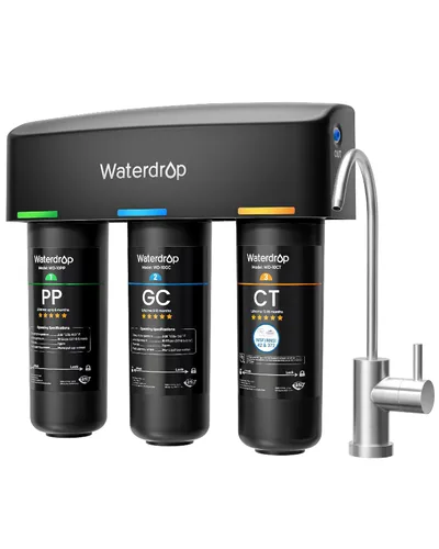 Vista 11 de Waterdrop WD-TSA-UF 0.01 μm Filtro de agua ultrafiltración debajo del fregadero, Sistema de filtración de agua debajo del fregadero de 9 etapas