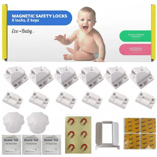 Vista 11 de Eco-Baby Llaves de repuesto universales para cerraduras magnéticas de gabinete [2 llaves universales] Seguridad infantil para cajones y armarios - 2