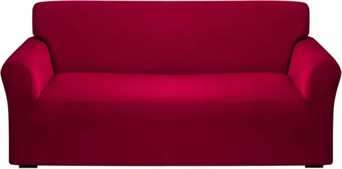 Vista 15 de Qubjus Funda de sofá moderna de alta elasticidad para sofá cama de dos cojines, funda de sofá sólida antideslizante, lavable, protector de muebles
