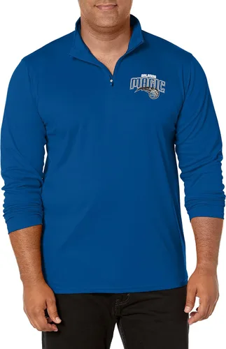 Vista 31 de Ultra Game Camiseta oficial de la NBA de manga larga con cremallera corta para hombre Gris Caliente Carbón