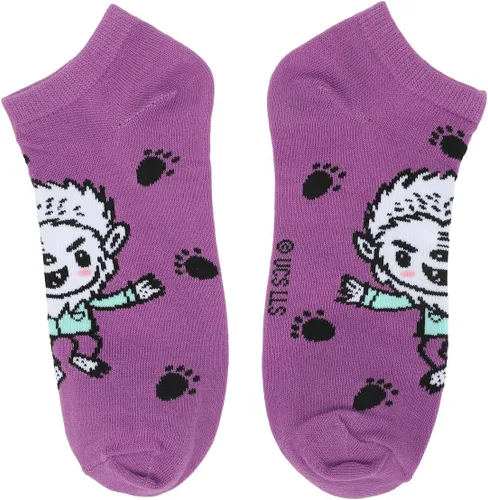 Vista 6 de Bioworld Universal Monsters Chibi Monsters - Calcetines tobilleros para mujer (5 pares), Multi colorido