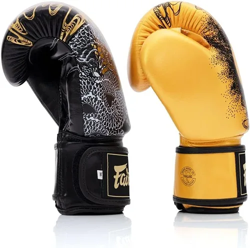 Vista 3 de Fairtex BGV26 Harmony Guantes de Muay Thai de Boxeo Premium Diseño de Edición Limitada Piel Genuina Espuma de Triple Capa Ajuste Compacto
