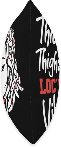 Vista 2 de Locs Afro Dreadlocks Love Natural Beauty Hair Locd Thick Thighs Loc'd Vibes Afro Hair - Almohada africana americana, 16 x 16 pulgadas, multicolor