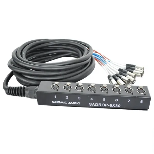 Vista 5 de Seismic Audio SADROP-6x30 Cable de serpiente de 6 canales, 30 pies Pro Audio Sub Snake
