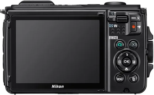 Vista 4 de Cámara digital Nikon W300 resistente al agua con 3 pulgadas TFT LCD, Color negro