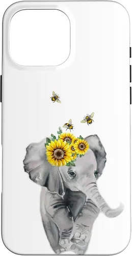 Vista 19 de Elephant Bumble bee - Sunflower Animal Lover Honey Bees Case for iPhone 17