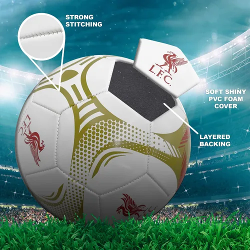 Vista 3 de Icon Sports Pelotas de fútbol para fanáticos de entrenamiento profesional de World Clubs con licencia oficial para juegos de fútbol Liverpool FC
