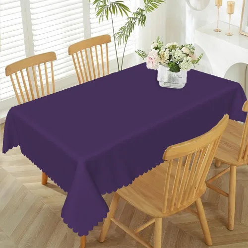 Vista 10 de 52x70inches Apple Green Tablecloth Heavy Duty Washable Polyester Fabric Table Cloth Rectangular Solid Color Table Cover for Kitchen Dining Room