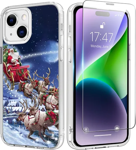 Vista 90 de bicol - Funda protectora a prueba de golpes para iPhone 15 Plus, funda delgada de acrílico transparente y diseños modernos para niña y mujer, 6.7