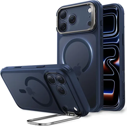 Vista 23 de ESR Funda para iPhone Air con soporte de almacenamiento, compatible con MagSafe, protección contra caídas de grado militar, funda magnética
