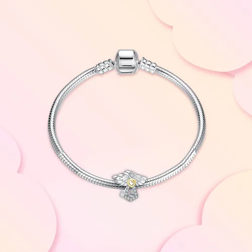 Vista 2 de Annmors Snowflake Charms for Woman-925 Sterling Silver Dangle Pendant Cubic Zirconia BeadGirl Jewelry Beads Gifts for Women BraceletNecklace