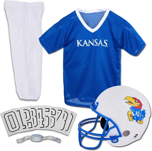 Vista 13 de Franklin Sports NCAA - Conjunto de uniforme de fútbol americano para niños, camiseta de fútbol universitario, casco + pantalones para niños y niñas