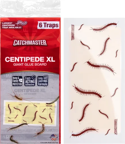 Vista 8 de Catchmaster Trampas de pegamento extra resistentes XL para ciempiés y arañas, paquete de 20 unidades, atrapa insectos, trampas para arañas, grillos