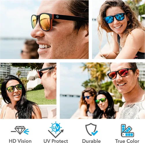 Vista 3 de Polarized Floating Sports Sunglasses for Men Women Baseball Running Cycling Golf Durable and Ultralight Frame