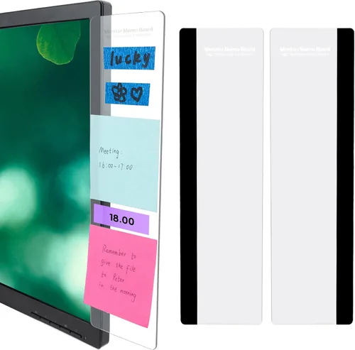 Vista 7 de Accesorios de escritorio de oficina, monitor de computadora, tablero de notas, tablero de mensajes multifunción, soporte para notas adhesivas