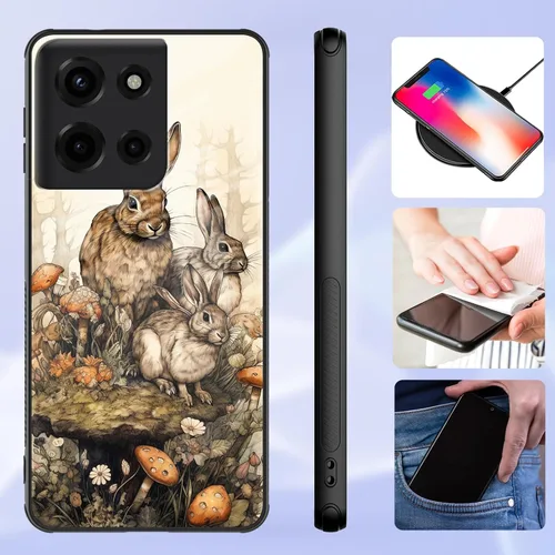 Vista 57 de Funda para Motorola Moto Edge 2022, cubierta trasera de vidrio templado con protector de pantalla, funda protectora a prueba de golpes para Motorola