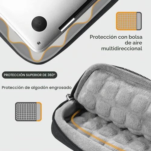 Vista 4 de Funda protectora de 360° para MacBook Pro M5/M4/M3/M2/M1 Chips Pro/Max 2026-2021, 13 pulgadas Air A2681 A2337 Pro A2686 A2338, bolsa resistente a