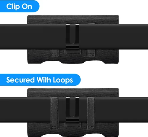 Vista 7 de Mopaclle Funda Tipo Holster de Nylon para Teléfono con Clip para Cinturón para iPhone 17 Pro / 17, iPhone 16 Pro 16, 15 Pro 15, iPhone 14, 14 Pro