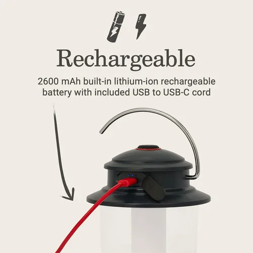 Vista 3 de Linterna LED recargable Coleman Classic 800L, linterna resistente a impactos y al agua con asa de mosquetón y puertos de carga, ideal para acampar