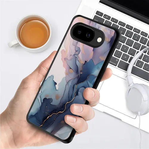 Vista 1594 de Compatible con Google Pixel 4A 5G Mobile Case Creative Acrylic Panel trasero Silicona Protección Grip especialmente diseñado para Google Pixel 4A 5G