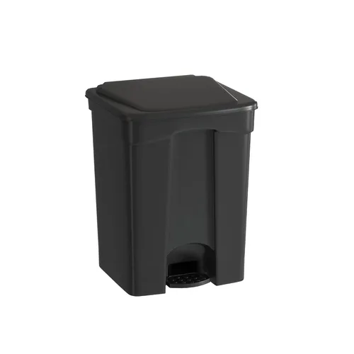 Vista 11 de Cubo de basura rectangular beige de 92 cuartos de galón / 23 galones, eliminación de manos libres, cubo de basura con pedal de pie