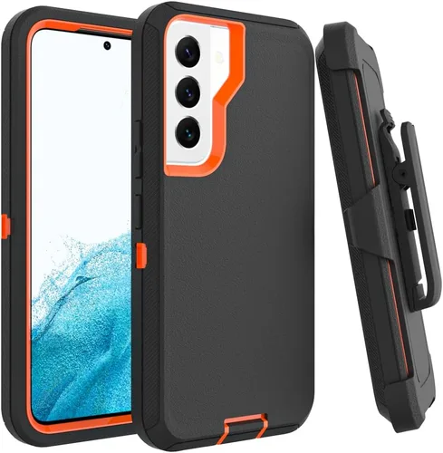 Vista 44 de Funda WOGROO para Galaxy Note 8, funda protectora resistente a caídas y golpes de grado pesado y resistente para Samsung Galaxy Note 8, Negro+Naranja
