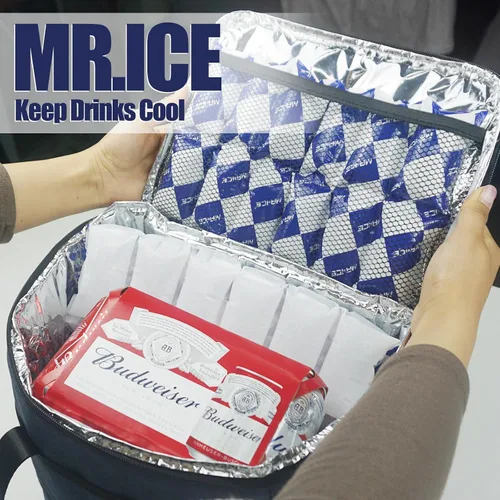 Vista 3 de Paquetes de hielo seco para envío de alimentos congelados - Manta de hielo flexible para enfriadores - Paquetes fríos de envío mantienen