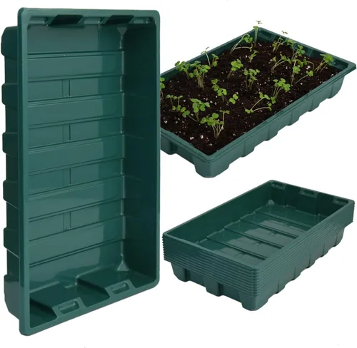 Vista 8 de YoleShy Paquete de 5 bandejas de inicio de semillas con cúpula reutilizables de plástico para cultivo de plantas con cúpulas de humedad espesadas