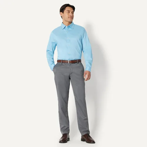 Vista 6 de Tienda Essentials - Camisa de vestir de manga larga para hombre, de ajuste entallado, elástica y resistente a las arrugas