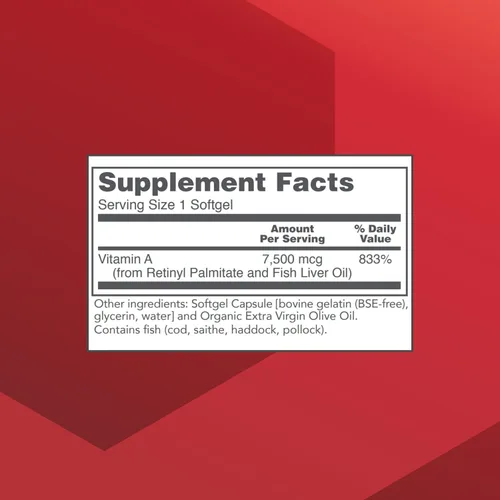 Vista 2 de PROTOCOL FOR LIFE BALANCE Vitamina A 25,000 UI, salud ocular*, 100 cápsulas