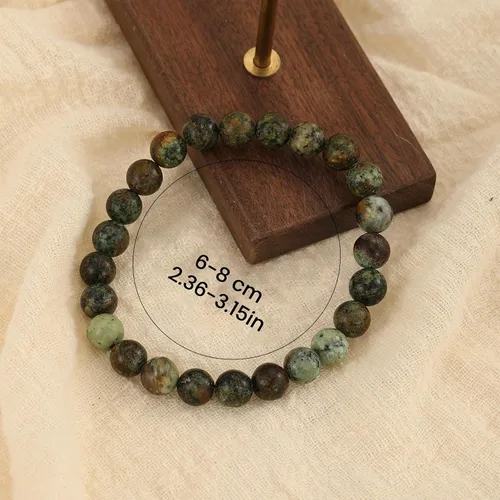 Vista 81 de Crystal Vibe Pulseras de cuentas de 0.315 in para mujeres y hombres, pulseras de cristal con piedras preciosas naturales, tamaño elástico ajustable