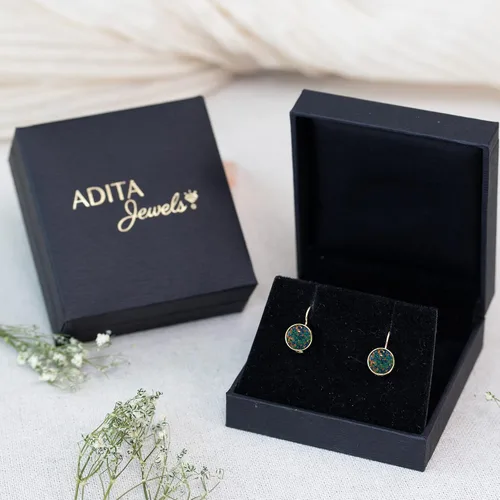 Vista 23 de 14K Gold Gemstone Drop Earrings - Birthstone Dangle - Solid Yellow Gold Dangle Earrings - Dainty Handmade Wedding Jewelry - Perfect Bridal or