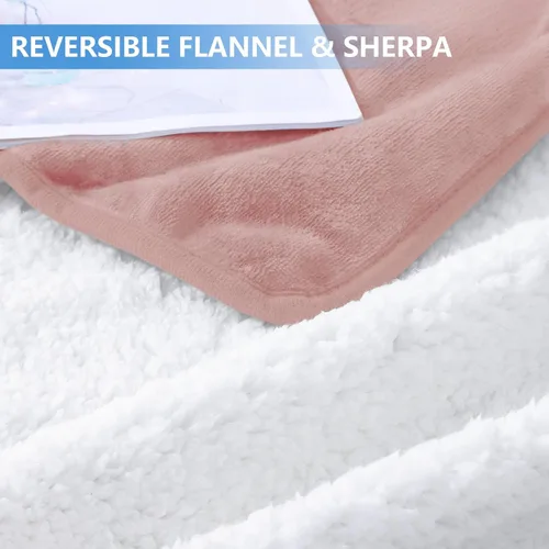 Vista 9 de Smiry Manta de cama impermeable para perro, manta a prueba de fugas para mascotas, para cama, sofá, reversible, de forro polar sherpa, funda