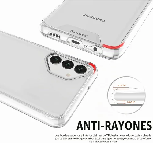 Vista 6 de Funda transparente para teléfono celular, Samsung Galaxy A13 5G/4G [protección militar contra caídas, ajuste delgado, sin amarillamiento]