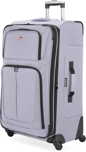Vista 34 de SwissGear Sion Softside - Maleta giratoria expandible duradera y ligera, color negro, juego de 2 piezas (equipaje de mano / grande)