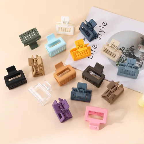 Vista 6 de Pinzas pequeñas para el cabello para mujeres y niñas, pinzas rectangulares medianas de 2 pulgadas para cabello fino/fino, mandíbula mate de sujeción