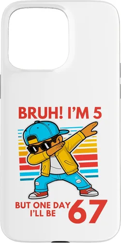 Vista 31 de Bruh I'm 5 But One-Day I'll Be 67 Retro 5th Birthday Kids Case for iPhone 17