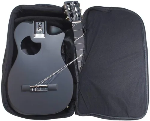 Vista 15 de Journey Instruments - Guitarra de viaje plegable de fibra de carbono OB660M Negro