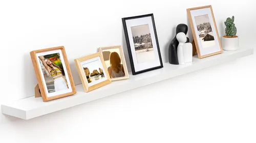 Vista 25 de Fun Memories Estantes flotantes para pared, estantes flotantes de 48 pulgadas de largo, juego de 1, estante colgante con soportes invisibles