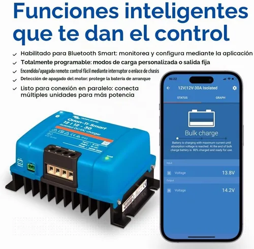 Vista 3 de Victron Energy Orion-Tr Smart Cargador de CC a CC (Bluetooth) - 12/12-Voltios 30 amperios 360-Vatios - Cargador de batería para sistemas de batería