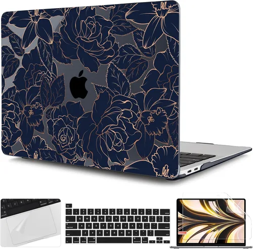 Vista 34 de TWOLSKOO Funda compatible con MacBook Pro de 13 pulgadas 2023-2016 A2338 M2/M1 A2251 A2289 A2159 A1989 A1706, cubierta rígida de plástico y funda