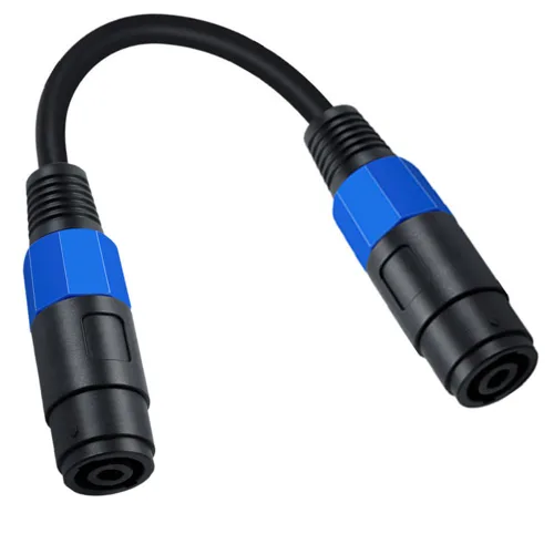 Vista 8 de Cable de altavoz, cable adaptador de audio Speakon hembra a hembra y cambiador de género para DJ/PA cable de altavoz con bloqueo giratorio de 7.9