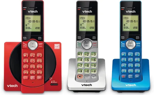 Vista 13 de VTech CS6919-16 DECT 6.0 - Teléfono inalámbrico, rojo, identificación de llamadas/llamada en espera (almacena 30 llamadas), teclado retroiluminado