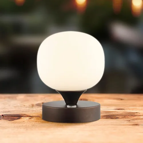Vista 6 de JONATHAN Y JYL7112A - Lámpara de mesa LED recargable moderna de bronce aceitado de 6.13 pulgadas, pantalla de vidrio blanco esmerilado, luz táctil