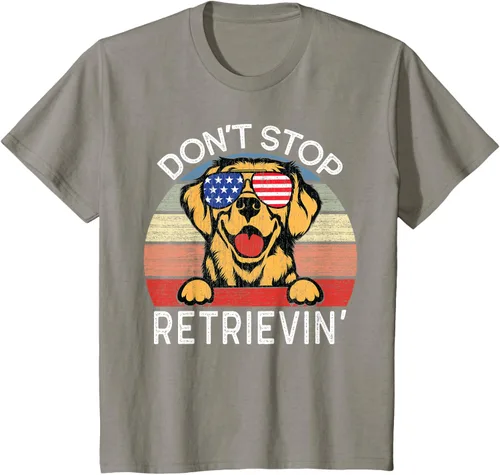 Vista 33 de Don't Stop Retrievin' Golden Retriever Dog Camiseta, Negro