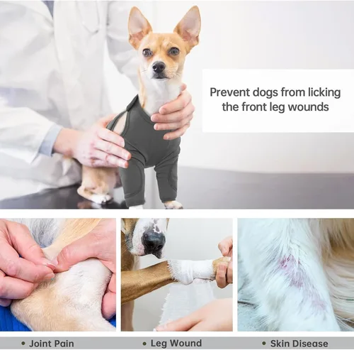 Vista 4 de Dog Anti-Lick Wounds Sleeves Anti Licking Front Leg Protection Sleeve Brace Front Leg Protection Tool Simple Design for Small Large Dogs