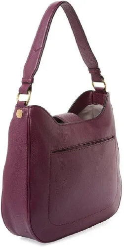 Vista 2 de Marc Jacobs The Stud Hobo - Bolso de hombro de cuero berenjena