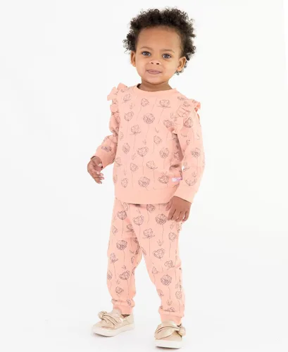 Vista 3 de RuffleButts Conjunto deportivo para bebéniña pequeña