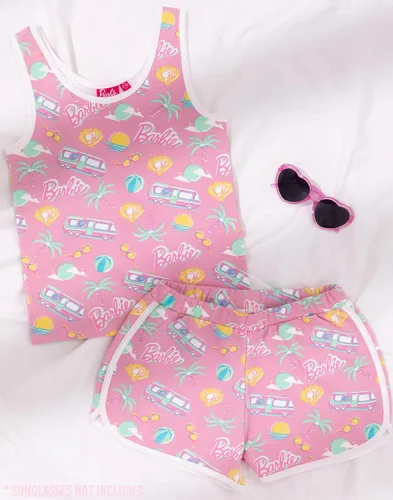 Vista 2 de Barbie Top y Shorts Conjunto coordinado para niña
