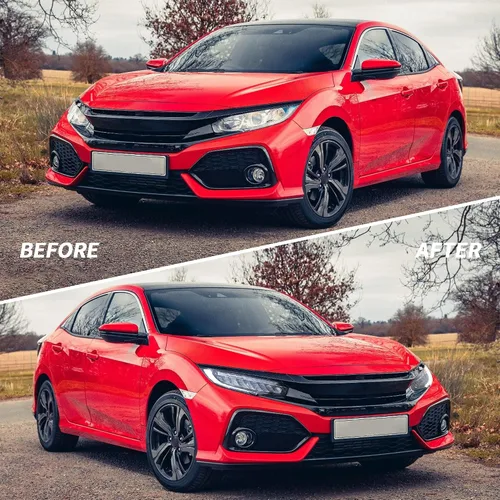 Vista 4 de VLAND Faros delanteros compatibles con Honda Civic 2016-2021 con señal de giro secuencial